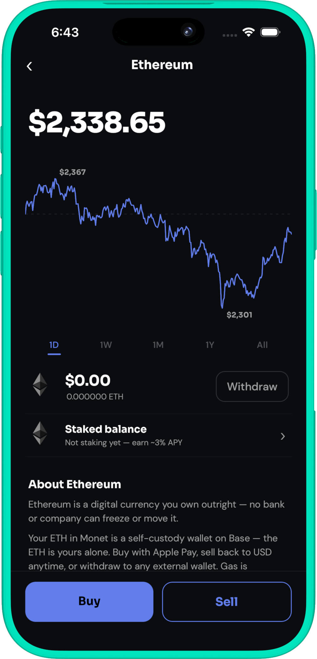 Monet Ethereum wallet
